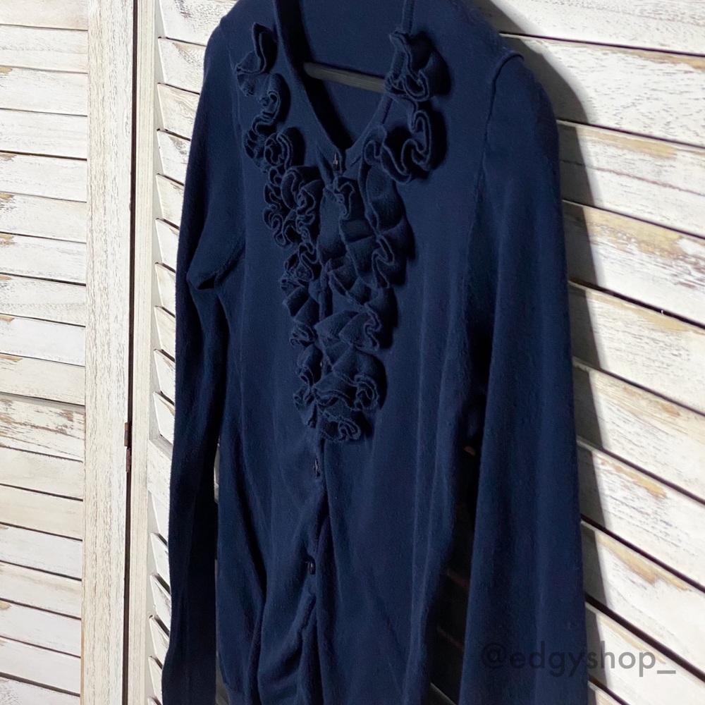 J. Crew Factory | Ruffled Celosia Cardigan Sweater - Picture 2 of 7